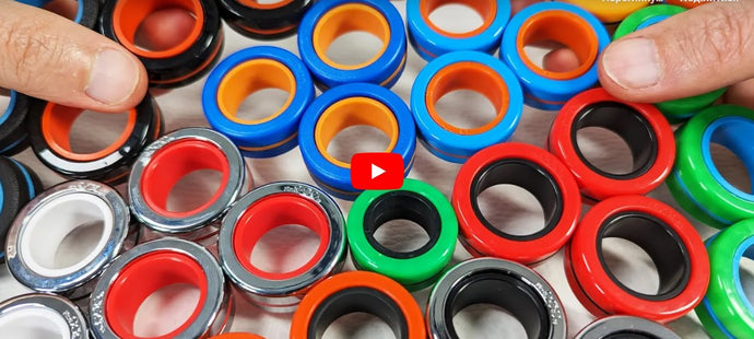 Magnetic Ring Fidgets - 3 Spinning Rings - Trick Fidget | Curious Minds  Busy Bags