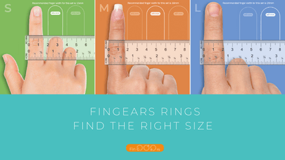Fingears M-19mm Silver-Black Set - Fingears
